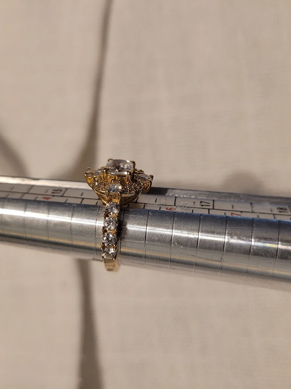Diamonique x Kathy Levine Treasure Chest Halo Ring, Sterling Silver